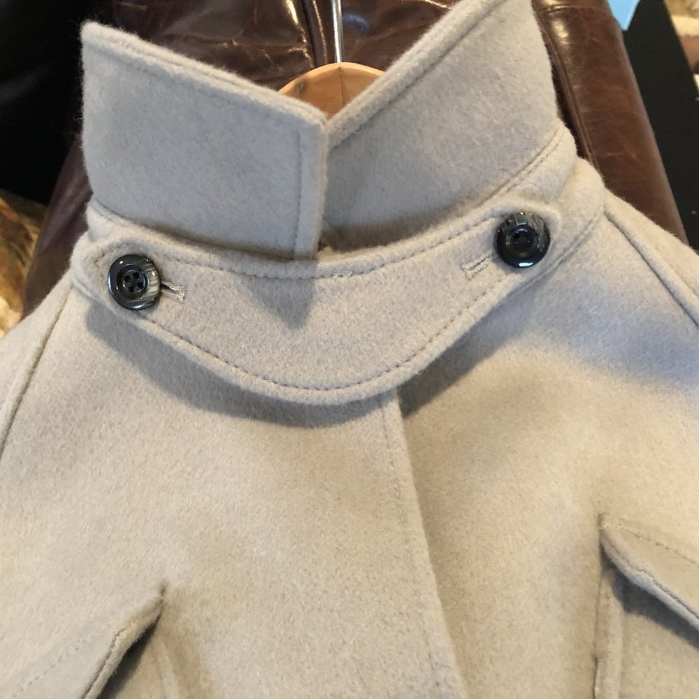 SALE-Off the RUNWAY- THAKOON -Very RARE, Chic, Flattering Coat, Sz 8, GREY Wool - Picture 7 of 12